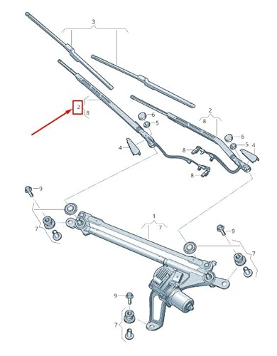 Passend für Audi A6 C8 Wischerarm Vorne Links Rechts 4K2955407 1P9 4K29554071P9 Original von gtvtrading