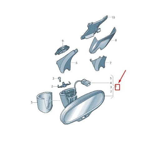 Passend für Audi A7 Sportback 4K Innenspiegel Rückspiegel 8W0857511F9B9 Original von gtvtrading