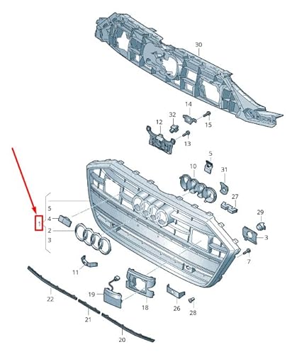 Passend für Audi A7 Sportback 4K Kühlergrill 4K8853651D Ru6 4K8853651Dru6 Original von gtvtrading