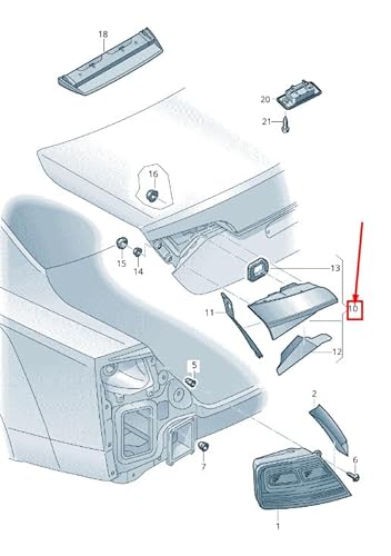 Passend für Audi A8 4H Heckklappe Rückleuchte Hinten Links 4H0945093N Original von gtvtrading