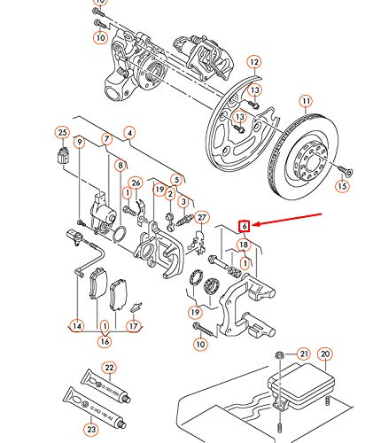 Passend für Audi A8 D4 Bremssattel Hinten Links 4H6615425 Original von gtvtrading