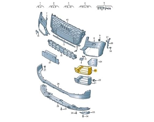 Passend für Audi Q2 Frontstoßstange Links Kühlergrill 81A807671Efa Original von gtvtrading