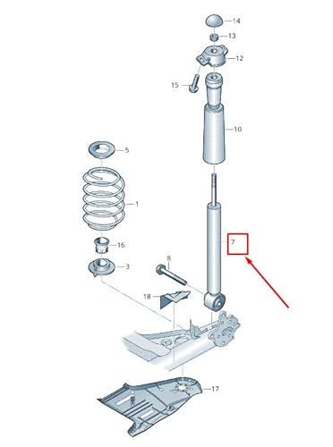 Passend für Audi Q2 Ga Gasstoßdämpfer Hinten 5Q0513049He Original von gtvtrading