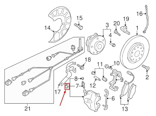 Passend für Audi Q3 8U Bremssattel Vorne Links 5N0615123 Original von gtvtrading