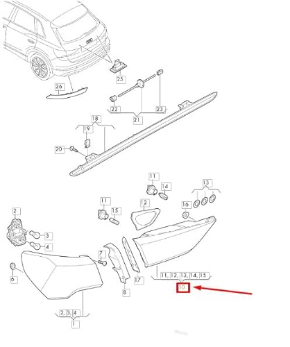 Passend für Audi Q3 F3 Heckklappe Rücklicht Hinten Rechts 83A945094A Original von gtvtrading