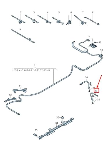 Passend für Audi Q3 F3 Sportback Spannungswandler Masseleitung 5Qf971243A Original von gtvtrading