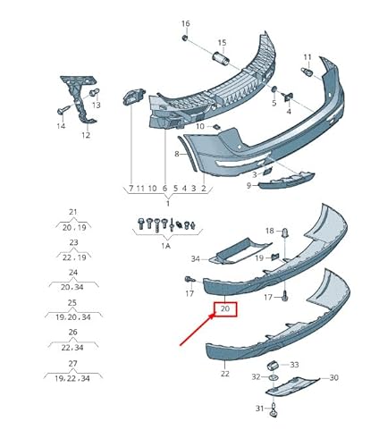 Passend für Audi Q5 8R Heckspoiler Spoiler 8R0807521Ap4U8 8R0807521Ap 4U8 Original von gtvtrading