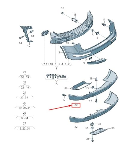 Passend für Audi Q5 8R Heckspoiler Spoiler 8R0807521Asgru 8R0807521As Gru Original von gtvtrading