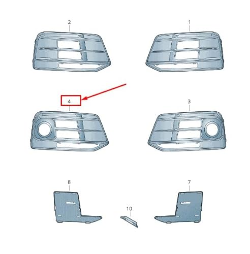 Passend für Audi Q5 Fy Luftleitgitter Stoßstange Vorne Rechts 80A807680Ffuq Original von gtvtrading