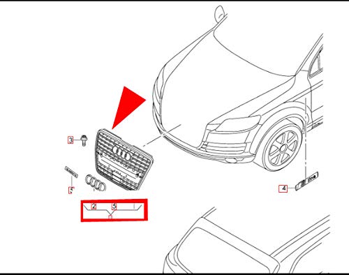 Passend für Audi Q7 4L Frontstoßstange Kühlergrill 4L0853651Gvmz 2015 Original von gtvtrading