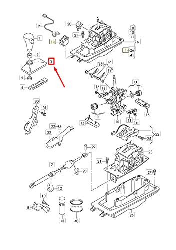 Passend für Audi Q7 4L Schalthebelmanschette Leder Linkslenker 4L1713118A1Kt Original von gtvtrading