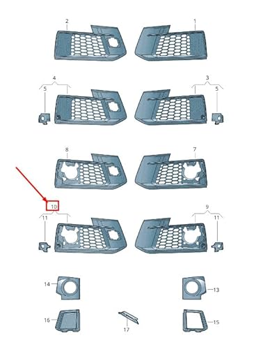 Passend für Audi Q7 4M Luftleitgitter Stoßstange Vorne Rechts 4M0807682Agmx3 Original von gtvtrading