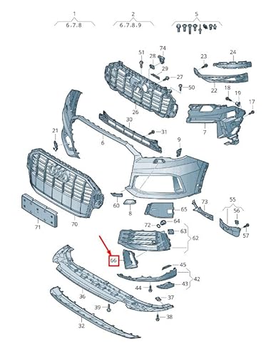 Passend für Audi Q7 4M Stoßfänger Vorne Links Luftleitgitter Einsatz 4M0807697A3Hk Original von gtvtrading