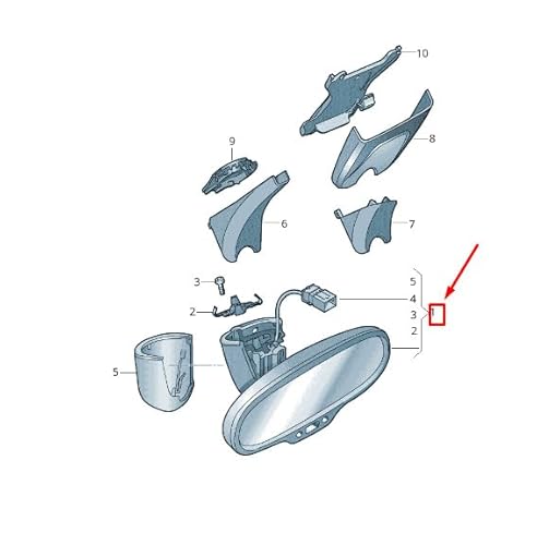 Passend für Audi Q8 4Mn Innenspiegel Rückspiegel 8W0857511H 9B9 8W0857511H9B9 Original von gtvtrading