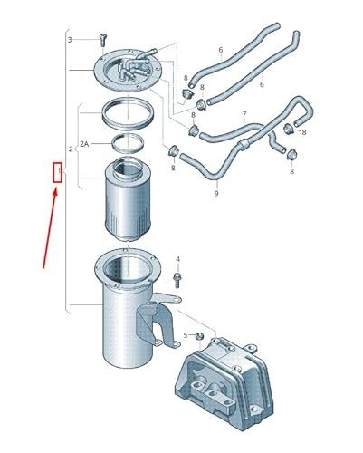 Passend für Audi Tt 8J Kraftstofffilter Mit Flansch 8J0127400 Original von gtvtrading