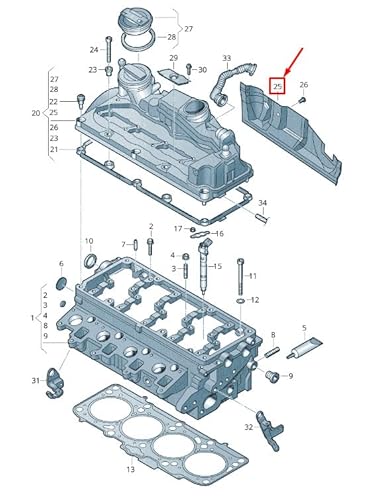 Passend für Audi Tt 8J Zylinderkopf Hitzeschild 03L129969D Original von gtvtrading