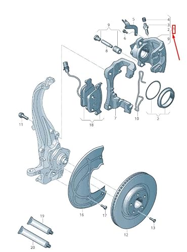 Passend für Audi Tt Fv Bremssattel Vorne Rechts 8W0615124 Original von gtvtrading