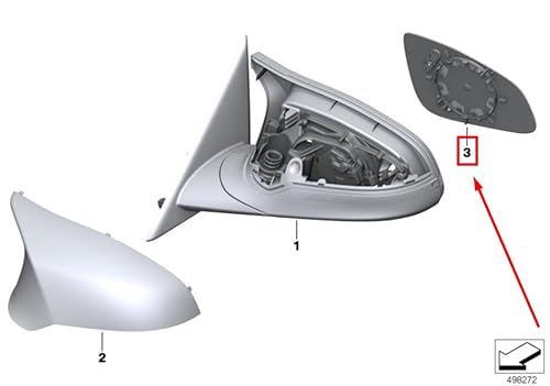 Passend für BMW 2 Coupe F87 Türspiegelglas Vorne Rechts 51168059566 8059566 Original von gtvtrading