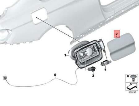 Passend für BMW 4 Cabrio F33 Tankdeckel Einfüllklappe 7286002 51177286002 Original von gtvtrading