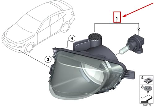 Passend für BMW 5 Gran Turismo F07 Nebelscheinwerfer Vorne Rechts 7199620 63177199620 Original von gtvtrading