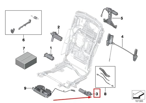 Passend für BMW 7 F01,F02 Antrieb Sitzwinkelverstellung rechts 9181814 52209181814 von gtvtrading