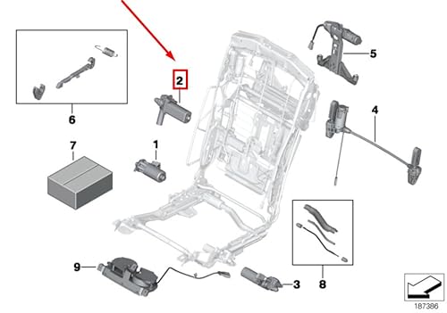 Passend für BMW 7 F01 Rückenlehnenverstellung Hinten Links Antrieb 52209181815 9181815 Original von gtvtrading