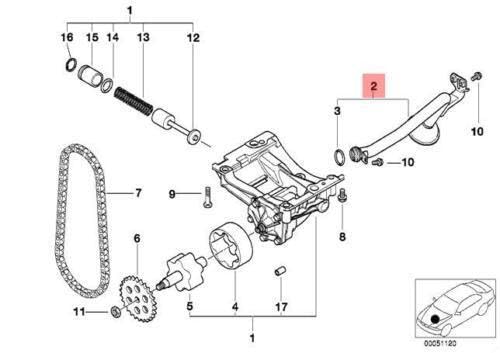 Passend für BMW E46 E83 Schmiersystem/Saugrohr Ölpumpe 7502667 11417502667 von gtvtrading