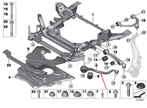 Passend für BMW X5 F15 Querlenker vorne links unten 31126863169 2015 Original von gtvtrading