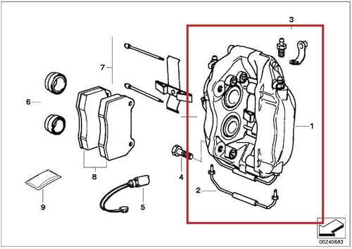 Passend für Bmw 7 E38 3.5Tds 105Kw Vorne Links Bremssattel 34111163757 Original von gtvtrading