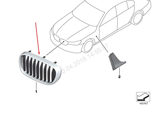 Passend für Bmw 7 G11 Kühlergrill Rechts 51137369904 7369904 2016 Original von gtvtrading