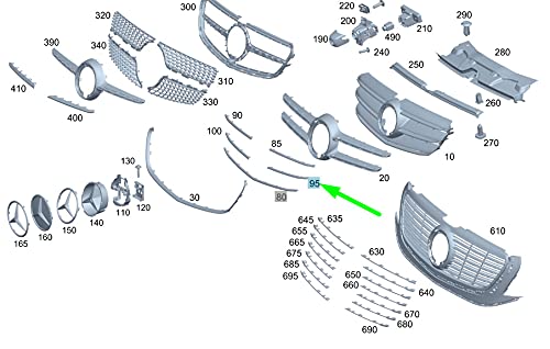 Passend für MB Vito W447 Kühlergrill Zierleiste Unten Links A44788810007F24 Original von gtvtrading