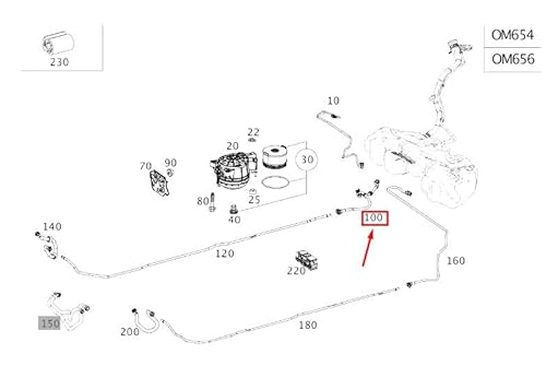 Passend für Mb E C238 Kraftstofffilter Zum Anschlusspunkt Kraftstoffleitung A2134700464 Original von gtvtrading