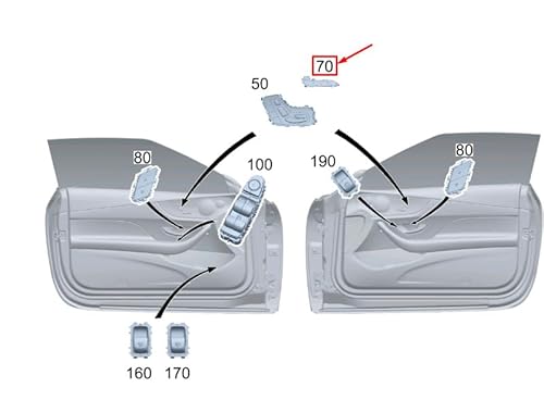 Passend für Mb E C238 Schalter Sitzheizung Vordertür Rechts A21390508047N49 Original von gtvtrading