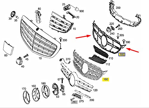 Passend für Mercedes-Benz C-Klasse W205 Kühlergrill Front A2058880223 2016 Original von gtvtrading