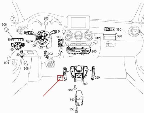 Passend für Mercedes-Benz C W205 Unteres Bedienfeld Links Schalter A2059055704 Original von gtvtrading