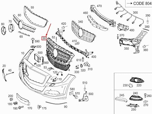 Passend für Mercedes-Benz CLS C218 Kühlergrill Frontgrill A2188850722 Original von gtvtrading