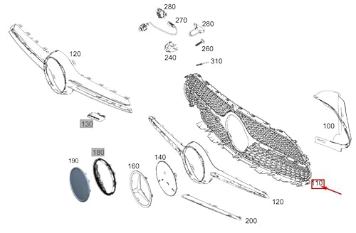 Passend für Mercedes-Benz CLS C257 Kühlergrill A2578851100 Original von gtvtrading
