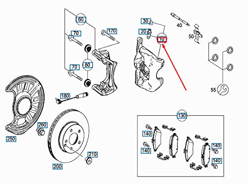 Passend für Mercedes-Benz Cla C117 Bremssattel Vorne Links A0004216581 Original von gtvtrading