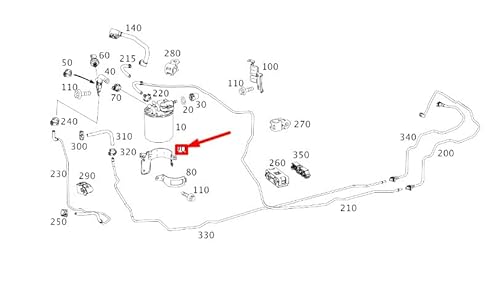 Passend für Mercedes-Benz Cla C117 Kraftstofffilter Befestigungswinkel A6450920140 Original von gtvtrading
