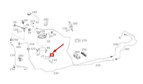Passend für Mercedes-Benz Cla C117 Kraftstofffilter Befestigungswinkel A6450920240 Original von gtvtrading