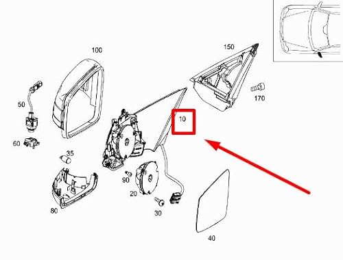Passend für Mercedes-Benz E W212 Außenspiegel Vorne Links A2128102176 Original von gtvtrading