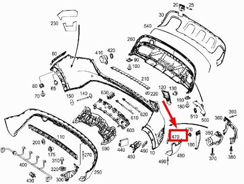 Passend für Mercedes-Benz GLA X156 Stoßstangengitter hinten links A1568850153 Original von gtvtrading