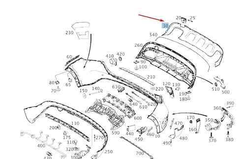 Passend für Mercedes-Benz GLA X156 Untere Zierleiste Heckstoßstange A1568855001 Original von gtvtrading