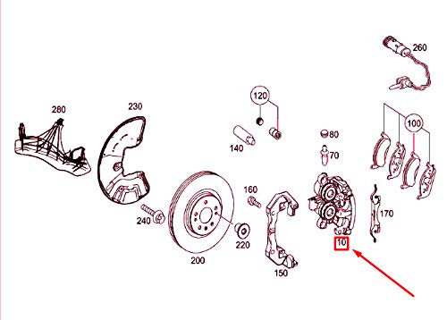 Passend für Mercedes-Benz Gle W166 Bremssattel Vorne Rechts A1664210281 Original von gtvtrading