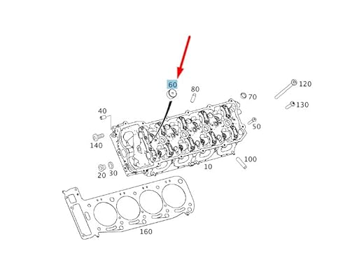 Passend für Mercedes-Benz Ml W164 Zylinderkopf Konstantdrossel A1560160191 Original von gtvtrading