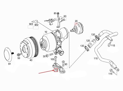 Passend für Mercedes-Benz S W222 Untere Halterung Hydraulikpumpe A2782362740 Original von gtvtrading