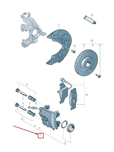 Passend für VW Golf VII 5G Mk7 Bremssattel Vorne Rechts 5Q0615124 Original von gtvtrading