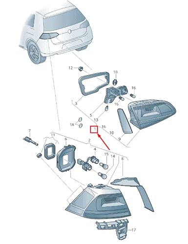 Passend für VW Golf Vii 5G Mk7 Heckklappe Rücklicht Hinten Rechts 5G0945094Ad Original von gtvtrading