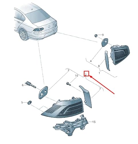 Passend für VW Passat B8 3G Rückleuchte Hinten Rechts 3G5945096G Original von gtvtrading