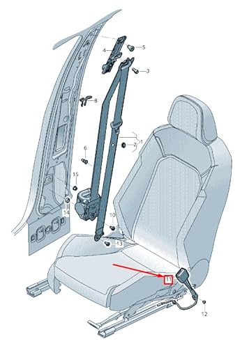 Passend für VW T-Roc A1 Sitzgurt Vorne Links 5Na857755Mnb 5Na857755 Mnb Original von gtvtrading
